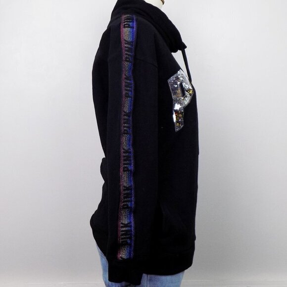 nwt y2k PINKSequin Bling Campus Cowl Neck Sweatshirt Pullover - Picture 6 of 13